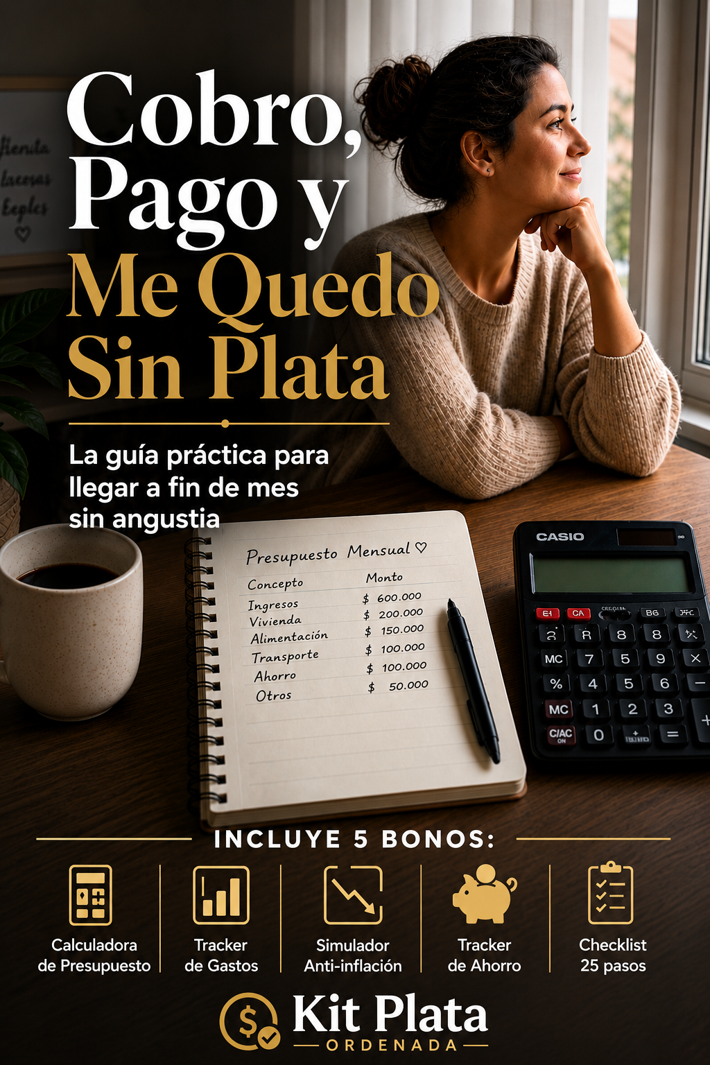 Cobro, Pago y Me Quedo Sin Plata+ 5 bonos+ordena tus finanzas simple